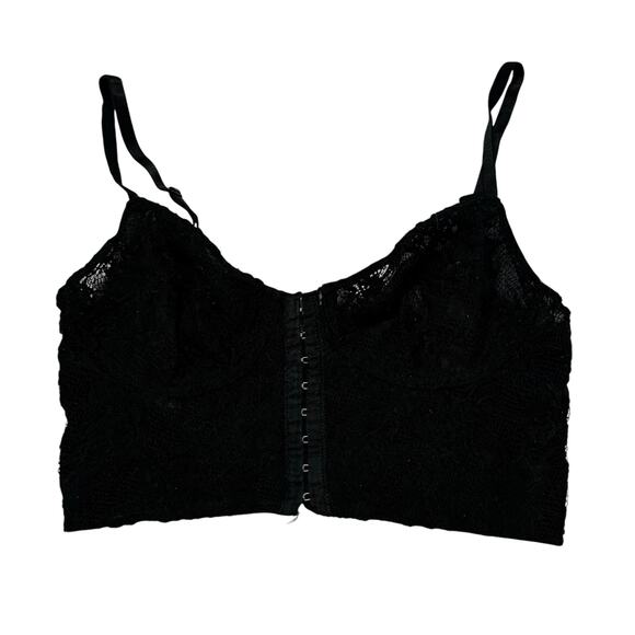 KIMCHI BLUE Black Lace Gothic Bra Crop Top Size Med-Large Womens Whimsygoth - Picture 3 of 8